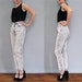 1980s ACID WASHED high waisted skinny jeans w/ ankle zipper XS S