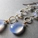 Natural chalcedony and moonstone dangle earrings Six AM Snow