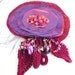 SALE Purple flower II, fiber art brooch in purple tones