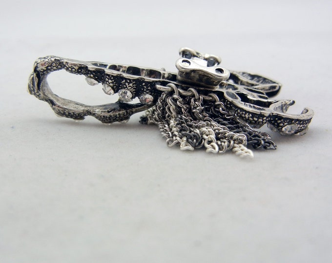 Antique Silver-tone Scorpion Slide Charm-Dimensional