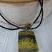 Natural Agate Stone Pendant - Leather Cord - Wearable Art