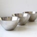 Vintage Danish Modern bowls. Set of 3 stainless stacking, Lundtofte Denmark. Mid century minimal / the SALAD FOR THREE bowls