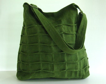 Sale - Forest Green Hemp/Cotton Bag, tote, purse, diaper bag, gym bag, messenger - Rosanne