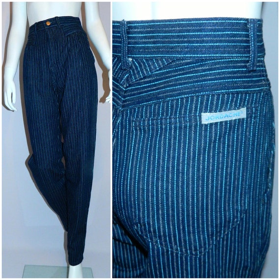 vintage 1980s Jordache jeans 80s striped denim pants XS