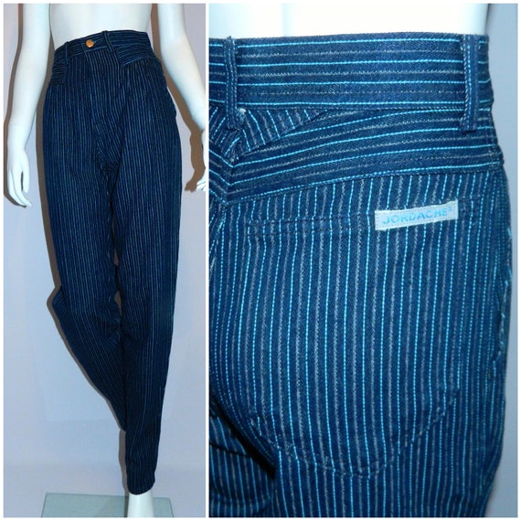 80s striped pants