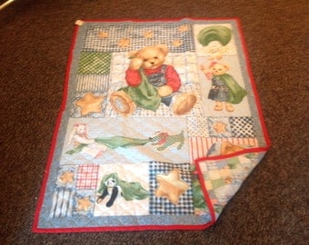 Items similar to Sleeping Teddy Bear Quilt on Etsy