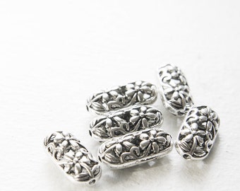 6pcs Oxidized Silver Tone Base Metal Spacers-22x10mm (12492Y-J-96)