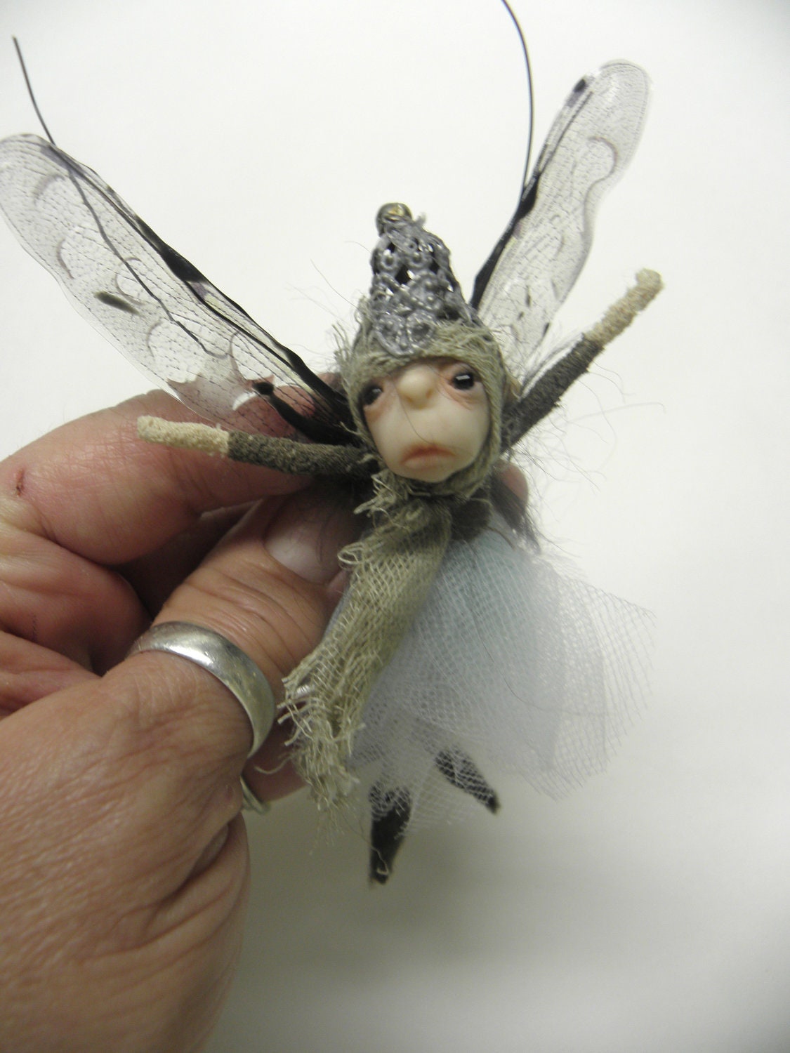 tiny OOAK pose-able fairy ART DOLL by DinkyDarlings 17