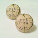 postmark - fabric button earrings