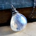 Moonstone Jewelry Necklace Silver White PoleStar