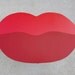 LIPS TABLE Handmade Coffee Table / Red Side Table by MastersOfFate