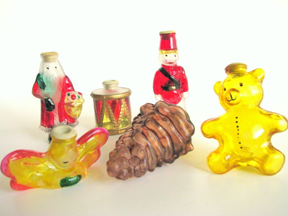 Vintage Old World Christmas Holiday Glass Light Covers Set of