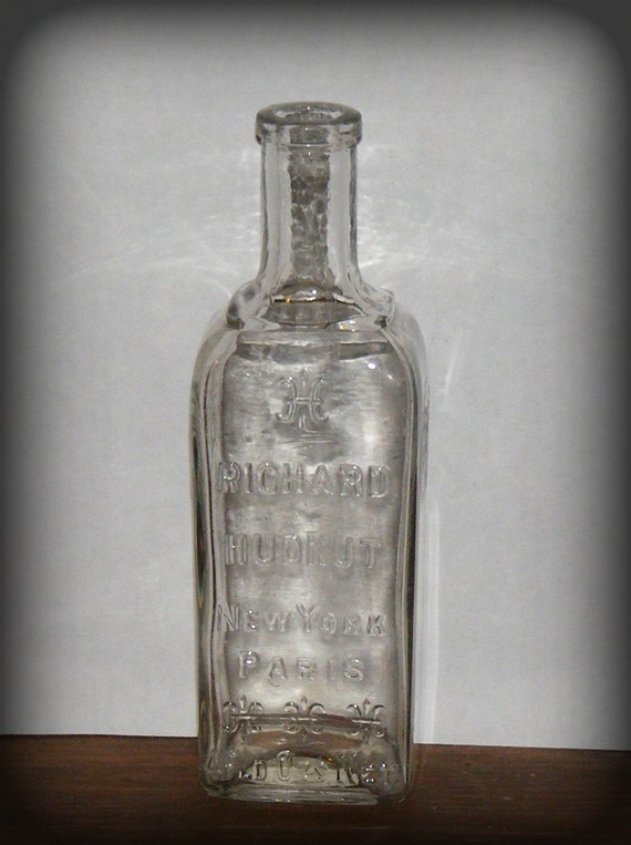 1920s Richard Hudnut Embossed Glass Perfume Bottle by cottageprims