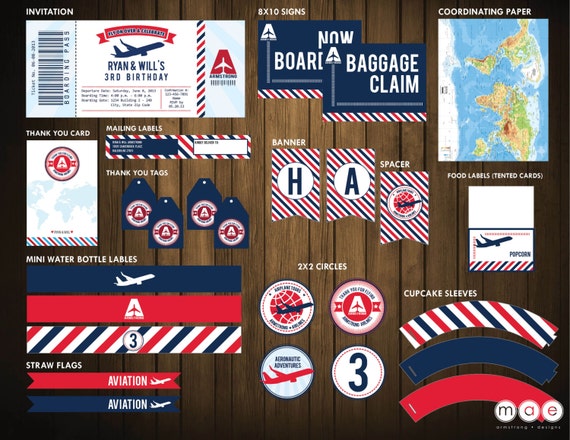 items-similar-to-airplane-party-printable-set-on-etsy