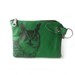 leather wallet green rabbit Custom order for Yvonnevanhout