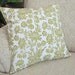 RESERVED FOR Laura Yianitsas - REDUCED - Decorative Daisy Throw Pillow Cover, Green Pillow Cover - Set of Two - 16 x 16 Floral