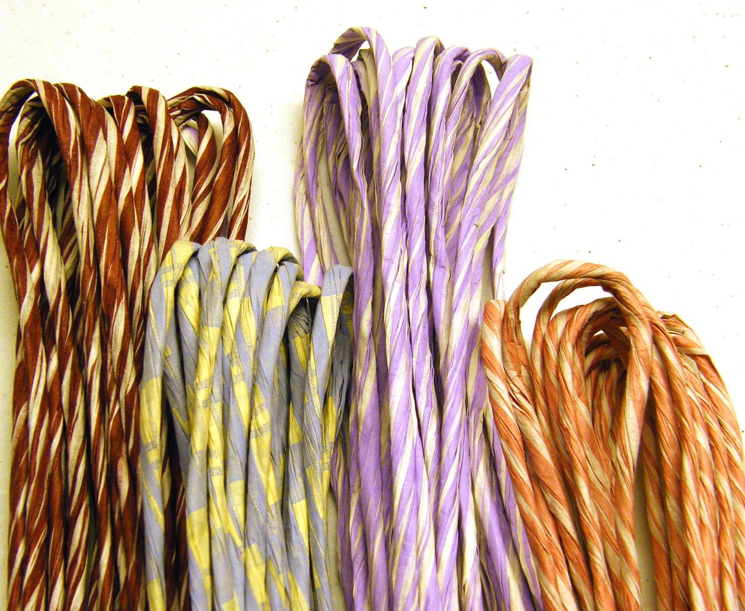 Multiple Colors Twisted Paper Ribbon Raffia Set 12 yd