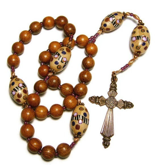 Anglican Protestant Rosary Prayer Beads Handmade Polymer Clay