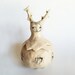 Chimerical Jar - hand built warm white pinch pot