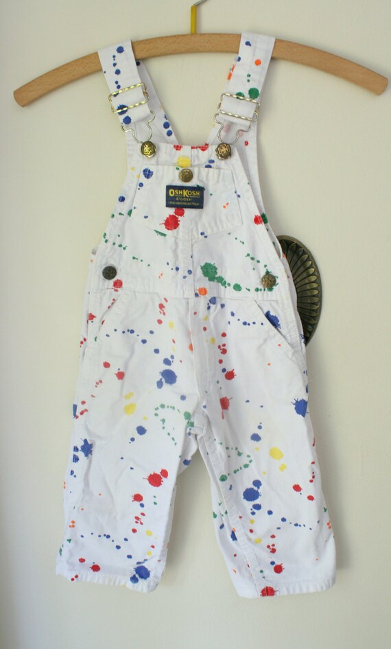 Vintage 1980s OshKosh B'Gosh Paint Splatters Overalls