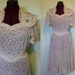 30s 40s floral mint organza trim feedsack dress XL