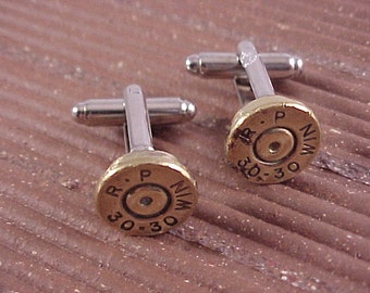 Bullet Cufflinks / 30-30 Rifle Cuff Links / Wedding Cufflinks / Groomsmen Gift / Gifts For Men / Sportsman Gift / Bridal Cufflinks