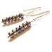 Reserved for Rick Hues of Peacock Pearl Sterling Silver Wire wrapped Earrings