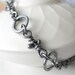 Sterling Silver Bracelet. Linked Knots. Rustic Oxidized Links. Handmade Chain -Old Malena-