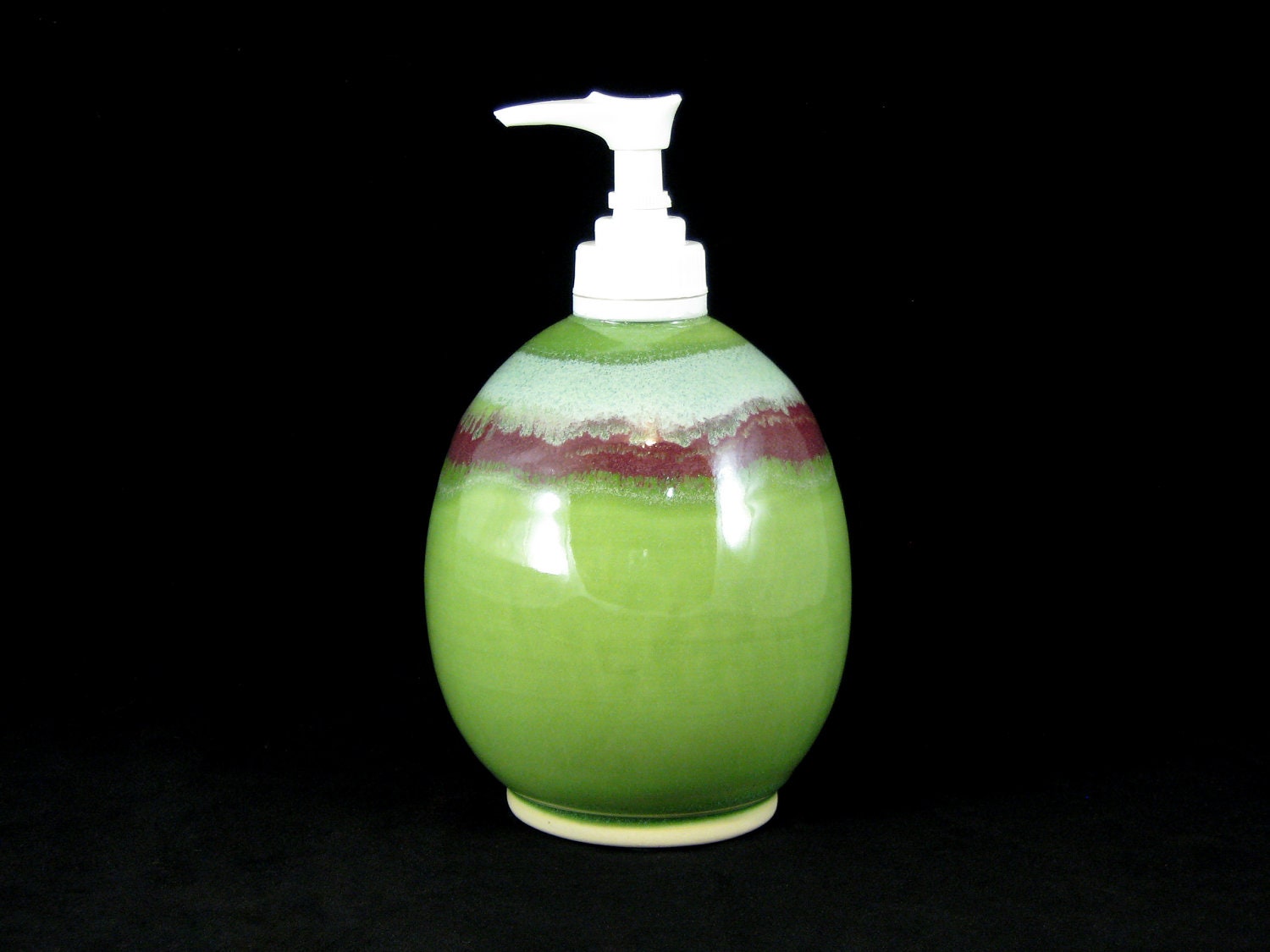 Green Soap Dispenser Green Pump Dispenser by DougSmithPottery