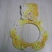 Towel Holder Crocheted Ring Yellow White Variegated