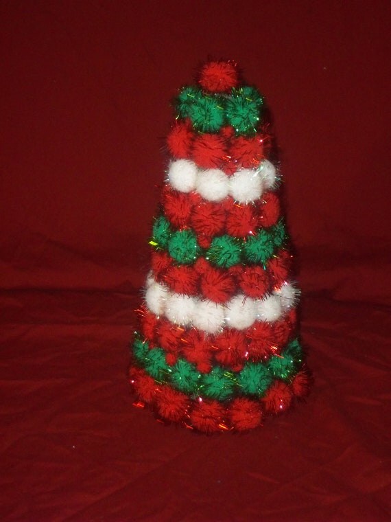 items similar to shiny pom pom christmas tree on etsy items similar to shiny pom pom christmas tree on etsy