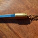 Titanium Aura, Rainbow Aura, Peacock Aura Matte Finish 9mm Brass Bullet Crystal Necklace Extra Long Stone