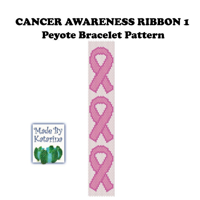 Download Peyote Pattern Cancer Awareness Ribbon 1 INSTANT DOWNLOAD