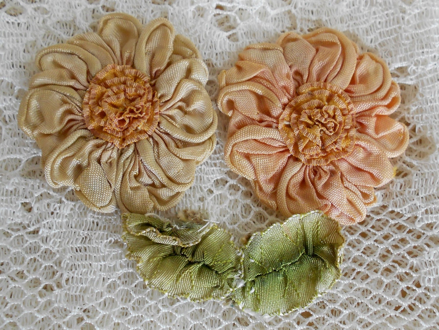 1920's Silk Floral Appliques