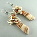 Crazy Lace and Coral Cluster Summer Earrings