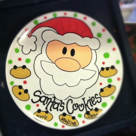 Cookies for Santa Plates | Etsy