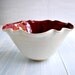 modern ceramic Bowl Plum and White glazes 4 cup Flower bowl handmade minimalist series Black Friday Etsy