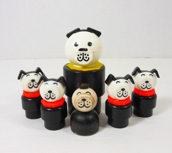 Vintage Fisher Price Little People Dog Puppy DeStash