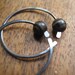 small hoop earrings in jasper stones. unisex earrings. dark silver earrings. modern earrings. splurge.