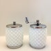 Vintage Milk Glass Salt & Pepper Mill Grinder - George S. Thompson