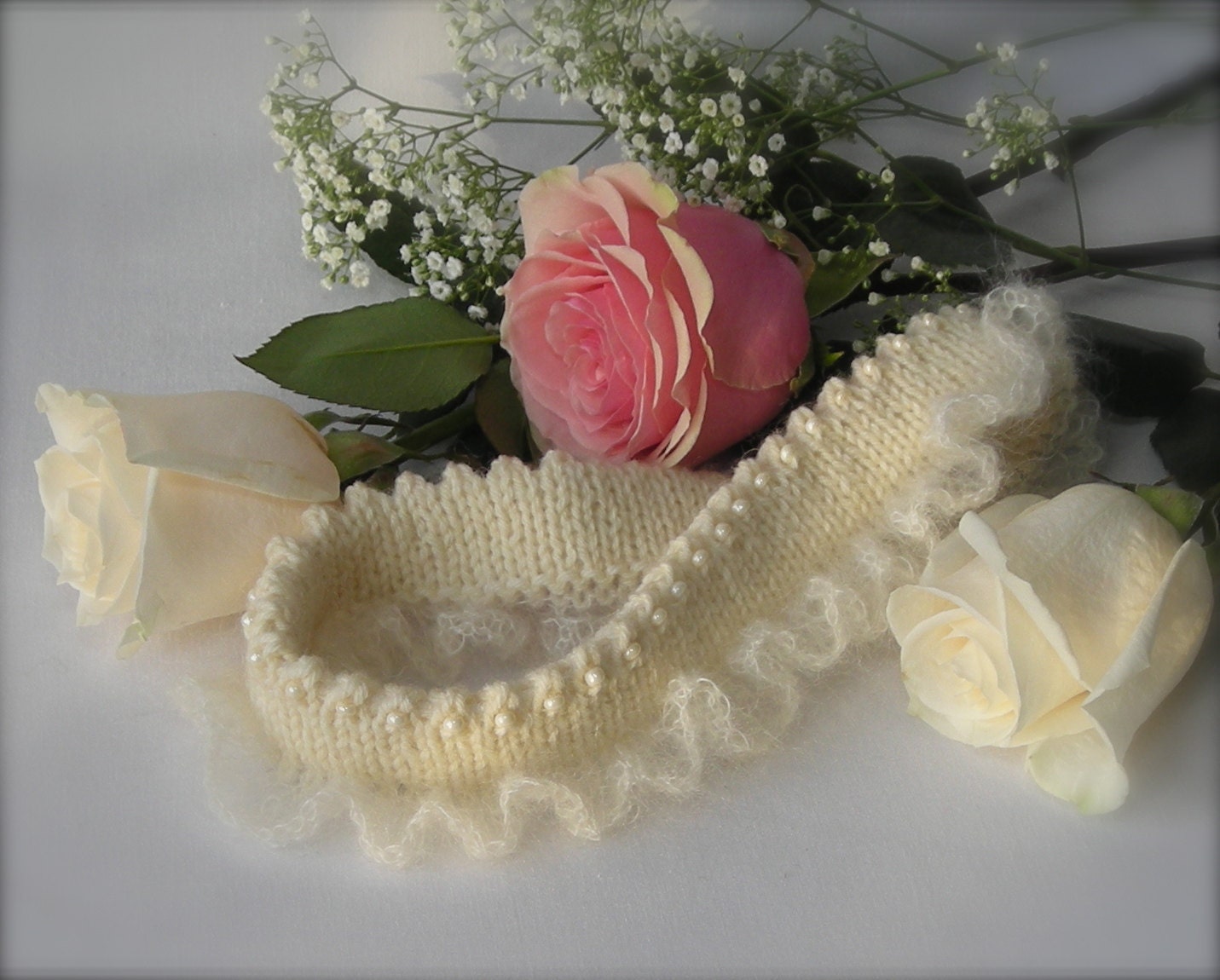 Knitted Wedding Garters Knitting Pattern PDF bridal garter