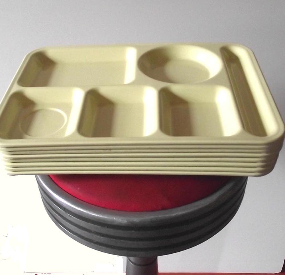 60s Melmac Cafeteria Trays Vintage Set of 8 Melamine Trays