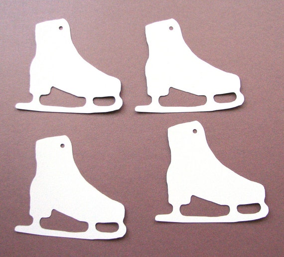 ice skate die cut embellishments tags set of 6
