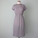 SALE 70s dress / purple striped boatneck fitted waist (s - m)