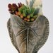 Ceramic leaf planter garden art wall planter home decor garden pocket