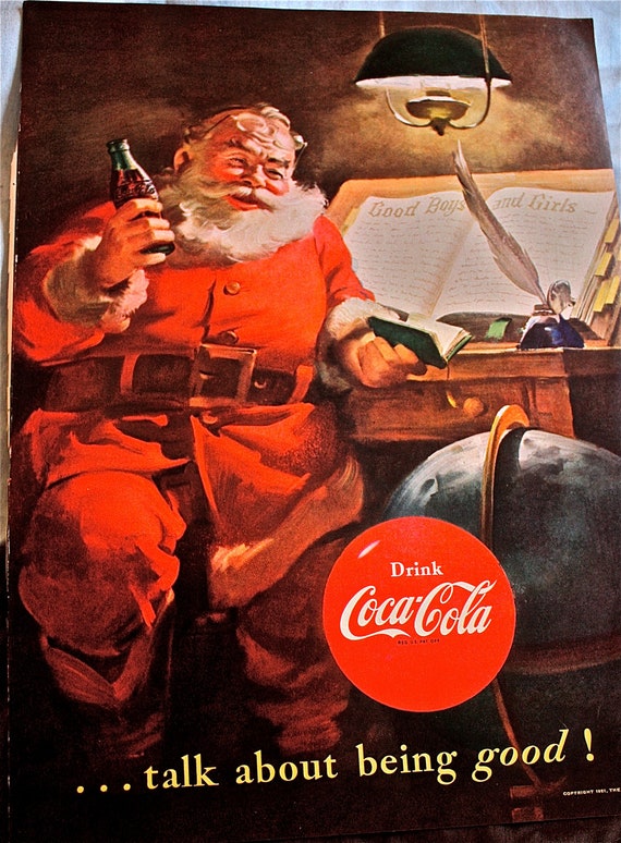 Coca cola santa ad-Coca Cola santa ad-vintage santa