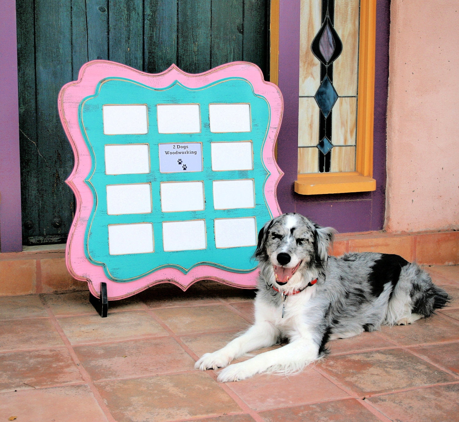 Window pane style Picture frame large 12 multi opening for