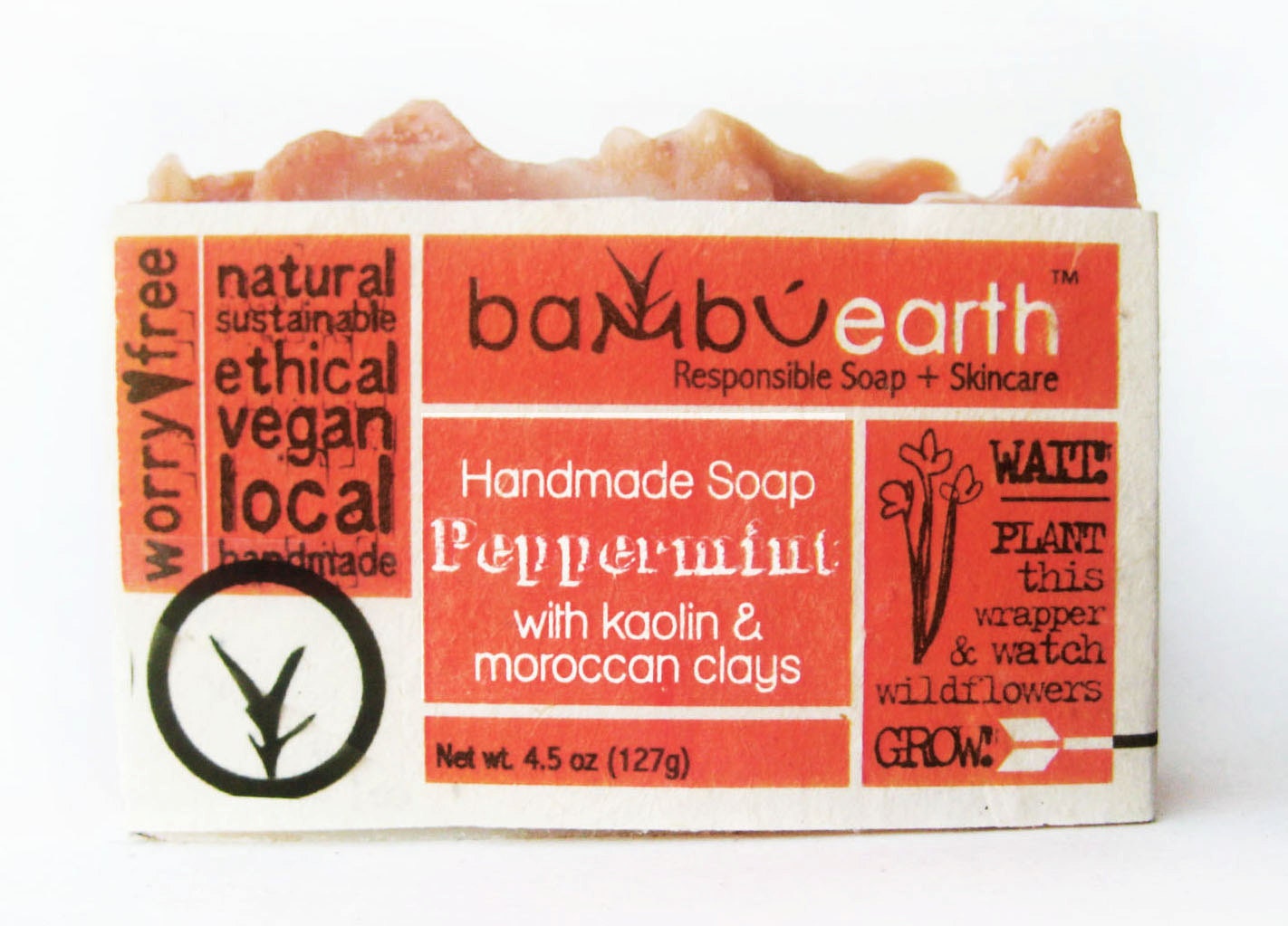 butter clay body kaolin with BambuEarth Candy by Peppermint Gift Soap Christmas Cane Soap