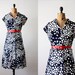 polka dot dress - vintage 1970's polka dot print day dress