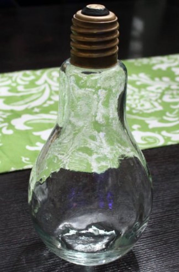 Glass Light Bulb Jar or Candy Dish by on Etsy
